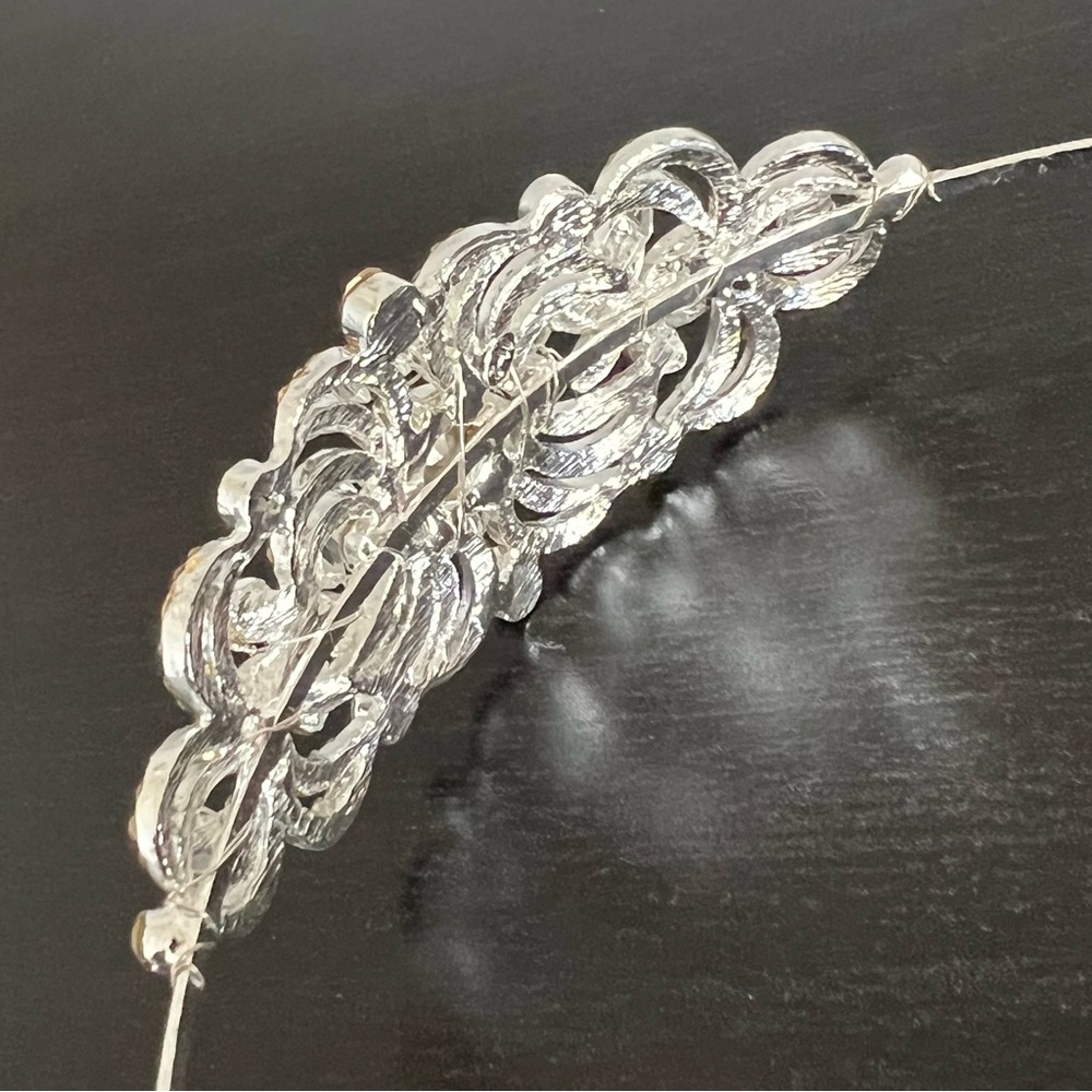 NWOT Crystal Vintage Silver Tiara Headband - Wedding - Picture 5 of 8